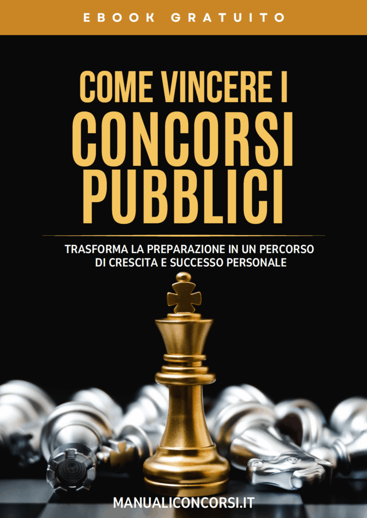 Copertina ebook gratuito manuale vincere concorsi pubblici